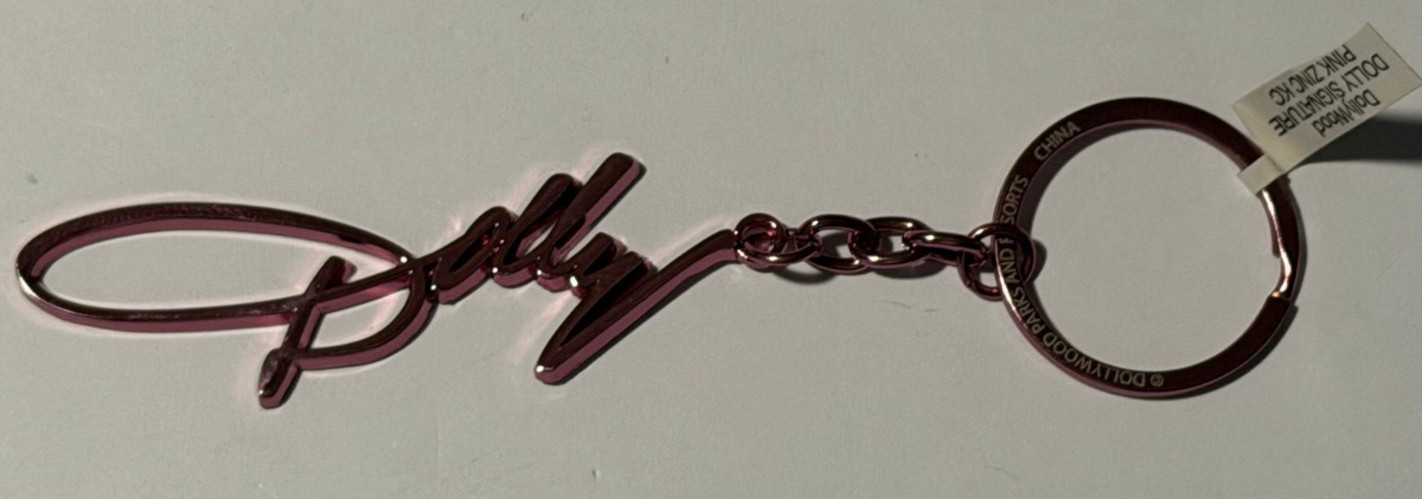 New 2026 Dollywood Exclusive Dolly Parton Pink Dolly Signature Keychain