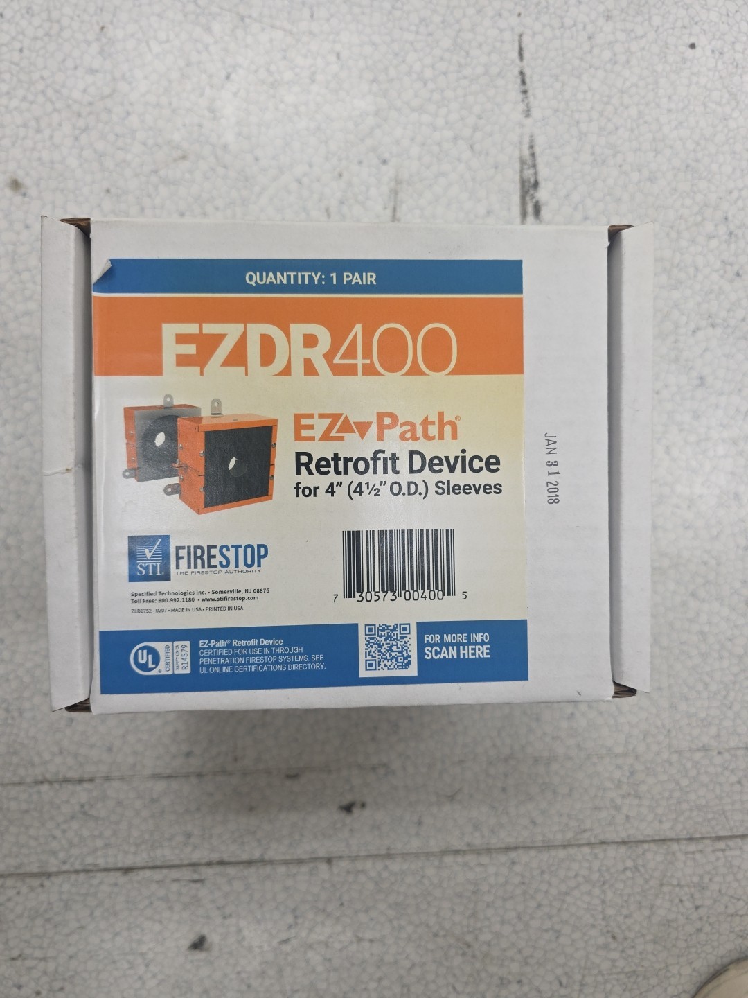 Sti Ezdr400 Fire Barrier Pathway, Orange, 4