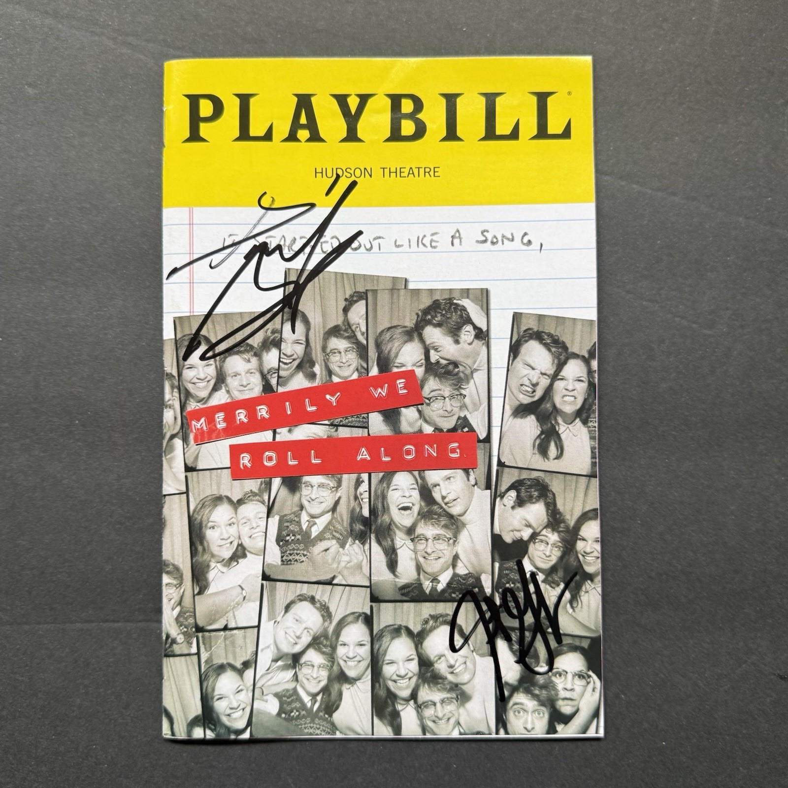 Daniel Radcliffe & Jonathan Groff Signed Merrily We Roll Along Playbill Daniel Radcliffe & Jonathan Groff Signed Merrily We Roll Along Playbill