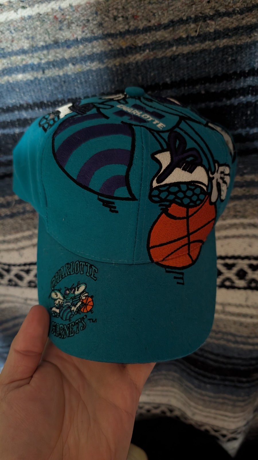 Vintage Charlotte Hornets The Game Big Logo Snapback Hat 90s Extremely Rare Vintage Charlotte Hornets The Game Big Logo Snapback Hat 90s Extremely Rare