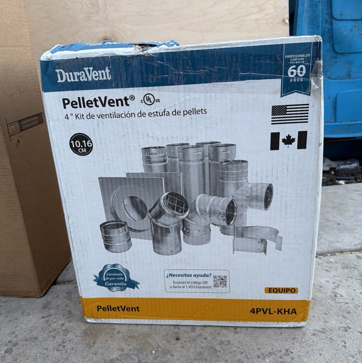 DuraVent PelletVent 4PVL-KHA 4in Pellet Stove Vent Kit SS Single Wall H/V DuraVent PelletVent 4PVL-KHA 4in Pellet Stove Vent Kit SS Single Wall H/V