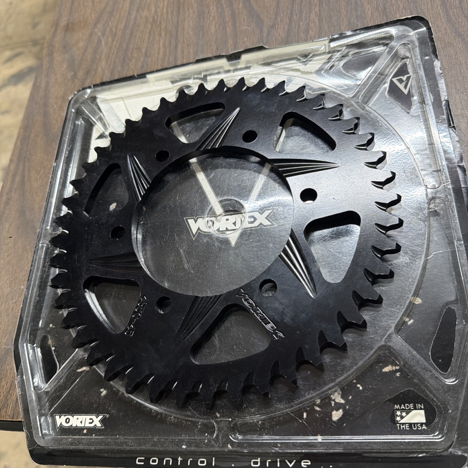 Nos Vortex Rear Aluminum Sprocket Black Hardcoat - 525 - 45-Tooth 435CK-45 Nos Vortex Rear Aluminum Sprocket Black Hardcoat - 525 - 45-Tooth 435CK-45
