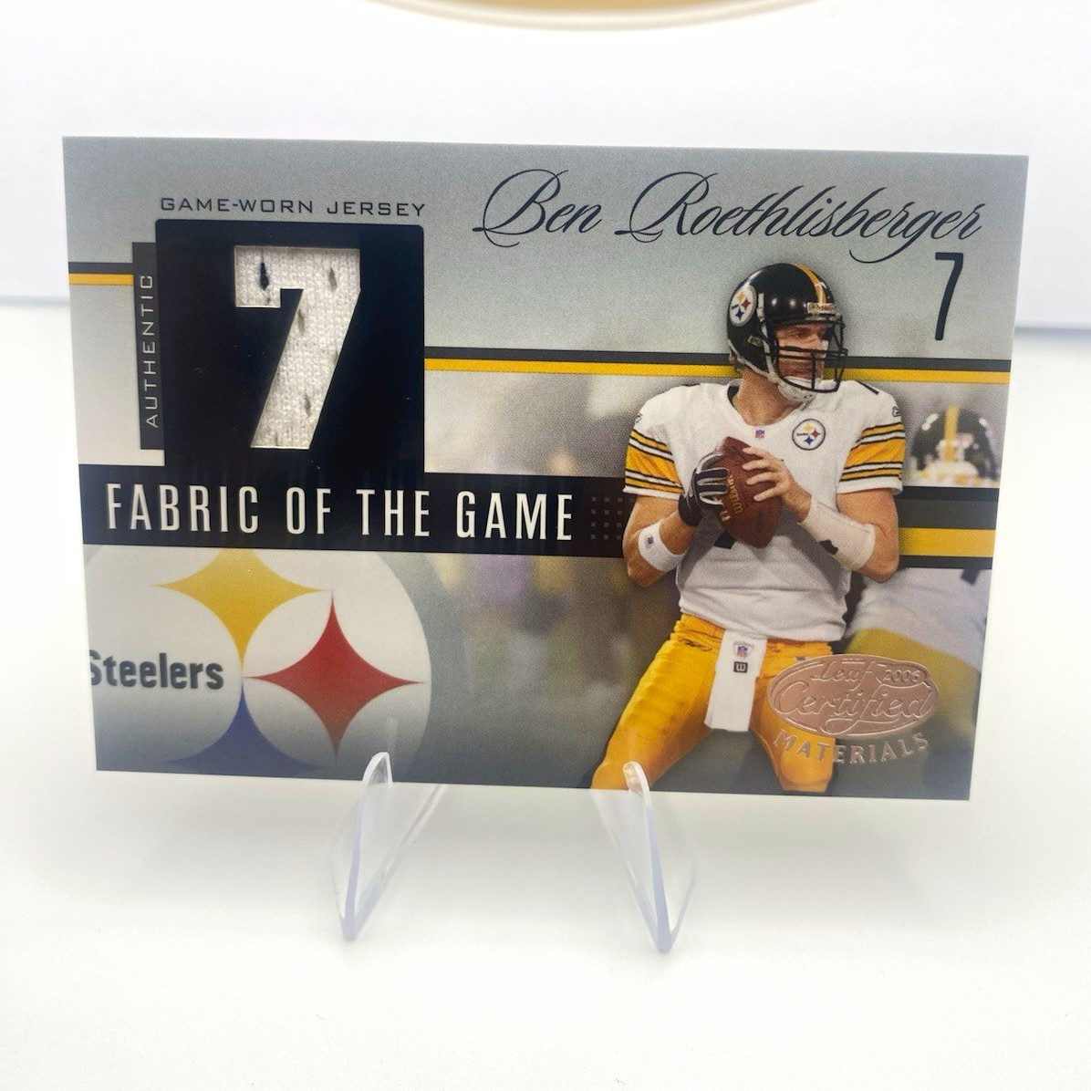 Donruss/Playoff 2006 Leaf Certified Ben Roethlisberger /7 GAME WORN Donruss/Playoff 2006 Leaf Certified Ben Roethlisberger /7 GAME WORN