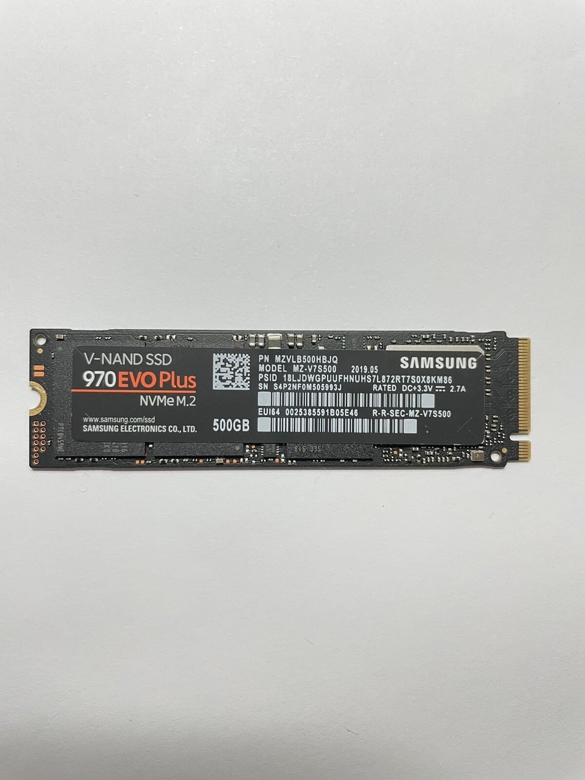 Samsung 970 EVO Plus MZ-V7S500 MZVLB500HBJQ NVMe M.2 500 GB V-NAND Samsung 970 EVO Plus MZ-V7S500 MZVLB500HBJQ NVMe M.2 500 GB V-NAND