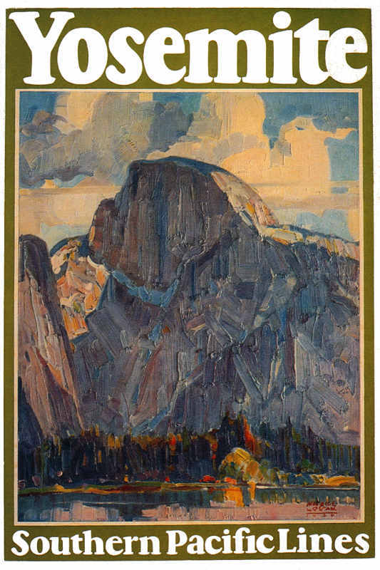 VINTAGE YOSEMITE SOUTHERN PACIFIC LINES TRAVEL AD POSTER PRINT 24x16 9MIL PAPER