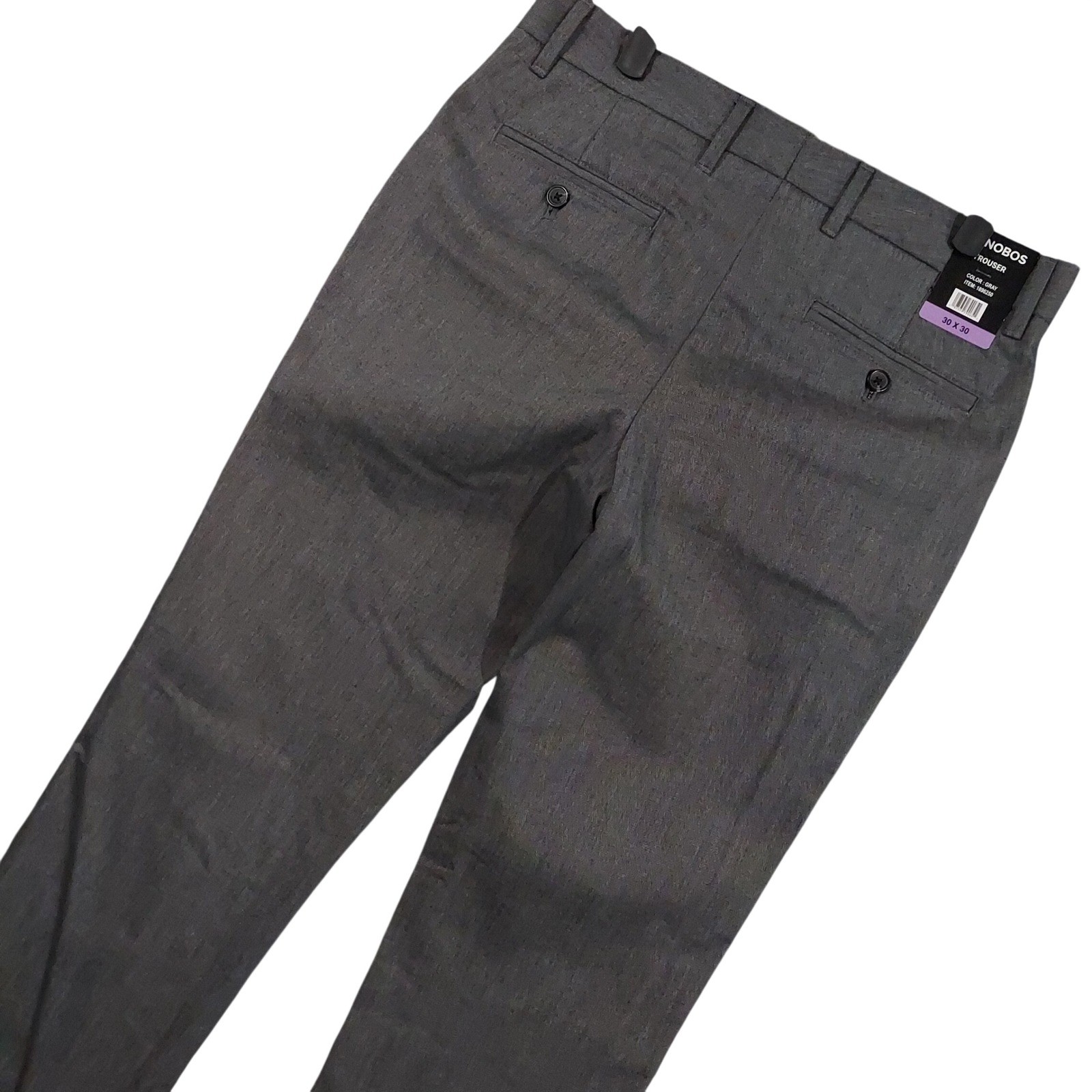Bonobos Trouser Men 30x30 Gray Cotton Spandex Stretch Flat Front Pants 1896250