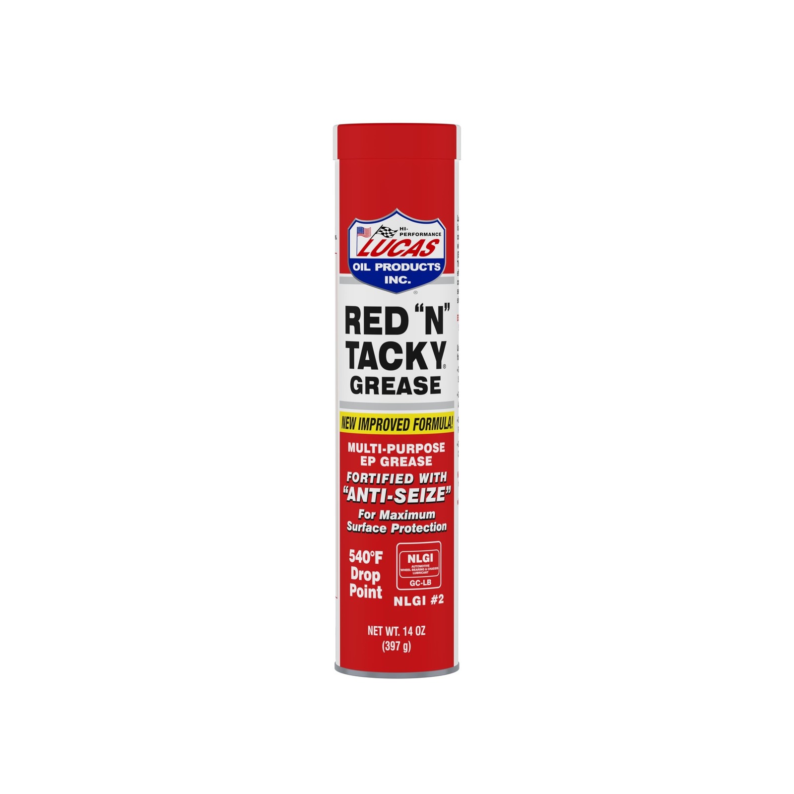 Lucas Oil Red N Tacky Grease 14oz Cartridge - 10 Pack