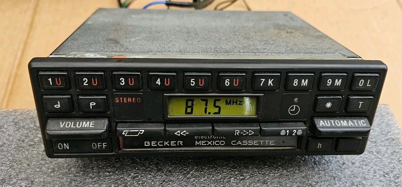 Mercedes W126 R107 Becker Mexico AM FM Cassette Radio Electronic 628 BE628 Mercedes W126 R107 Becker Mexico AM FM Cassette Radio Electronic 628 BE628