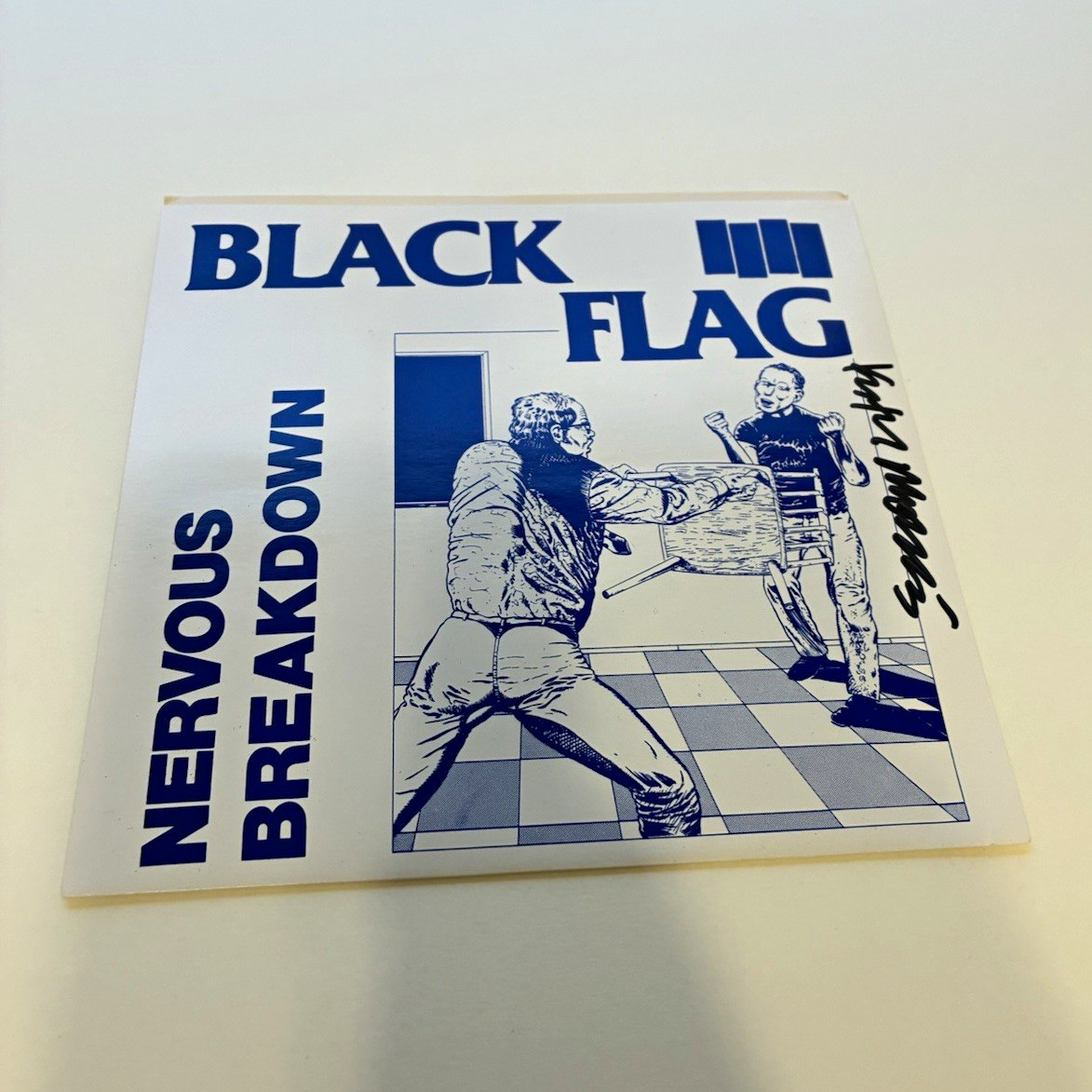 Keith Morris Black Flag 7” Nervous Breakdown Vinyl autographed signed w proof Keith Morris Black Flag 7” Nervous Breakdown Vinyl autographed signed w proof