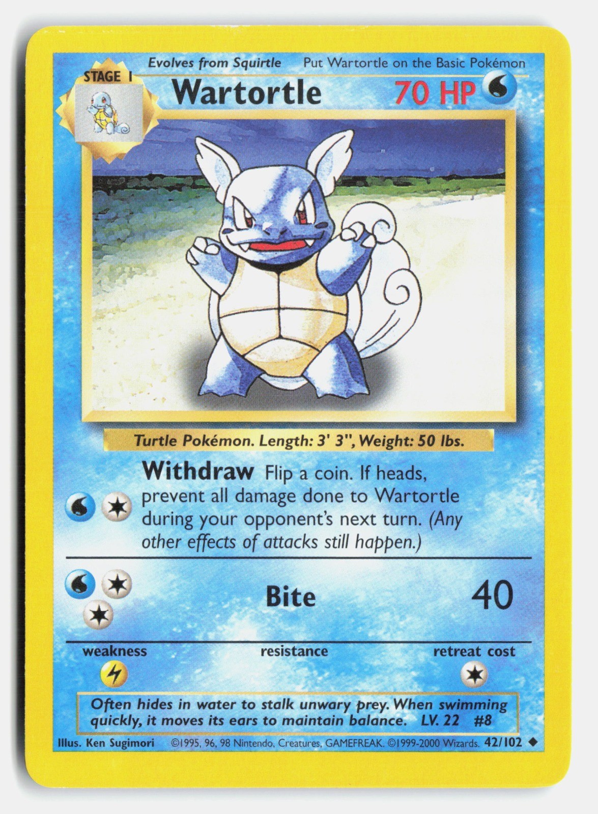 Wartortle Uncommon Base Set 042/102 Wartortle Uncommon Base Set 042/102