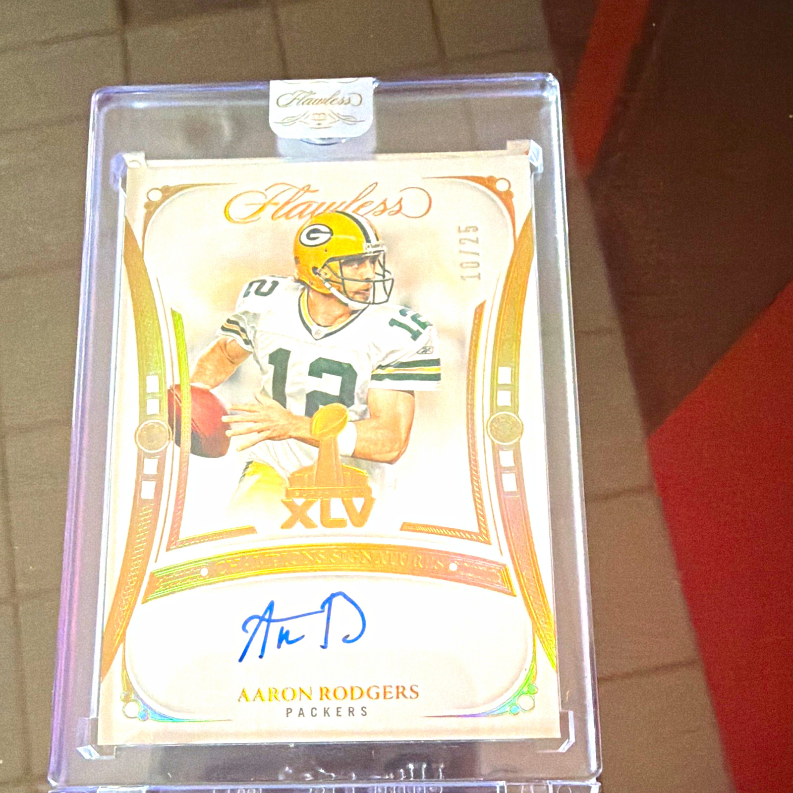 Panini Flawless 2025 Aaron Rodgers Packers Champions Signatures Auto CH-ARS /25 Panini Flawless 2025 Aaron Rodgers Packers Champions Signatures Auto CH-ARS /25