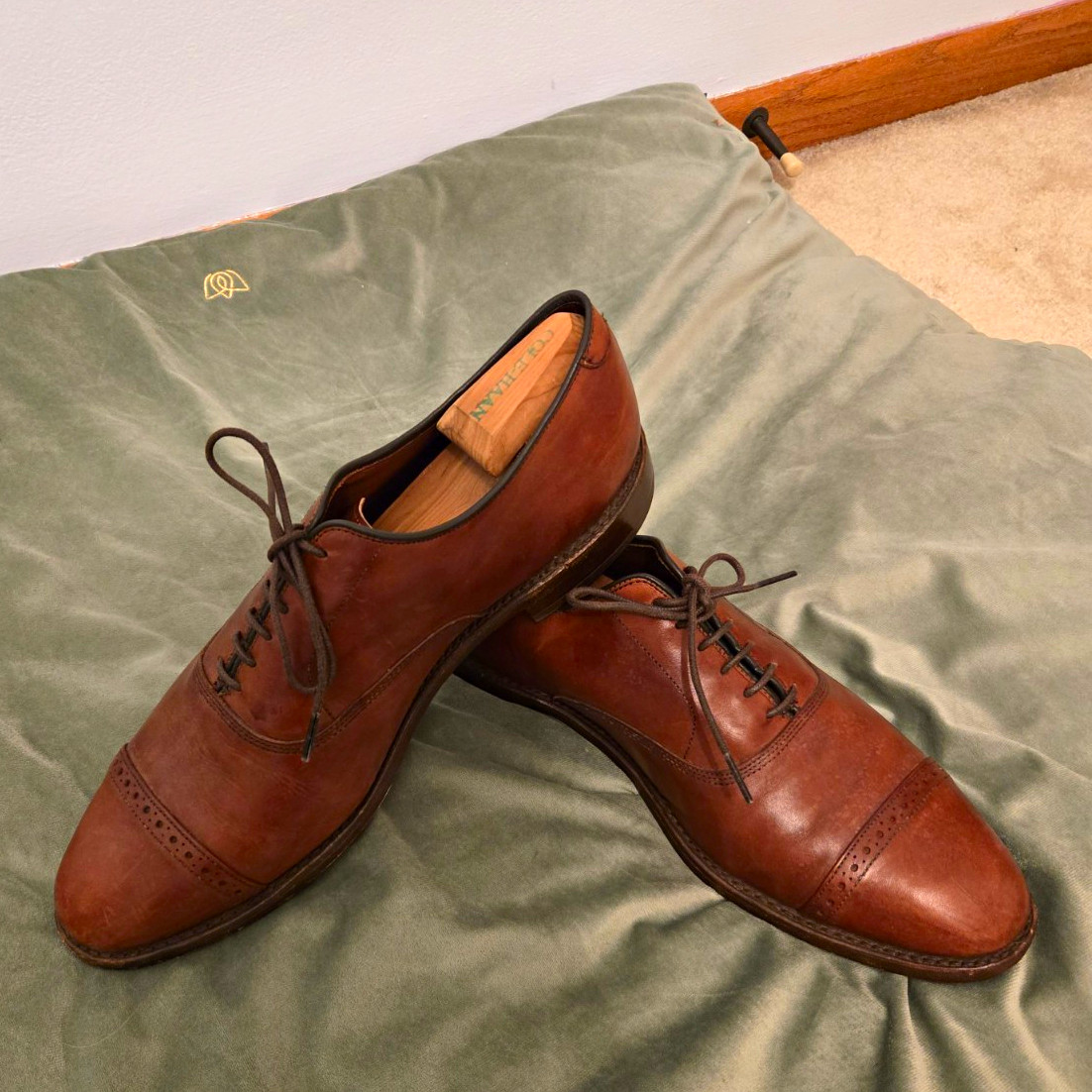 Allen Edmonds Brown Fifth Avenue Oxford Lace-Up Dress Shoes US 11.5 D