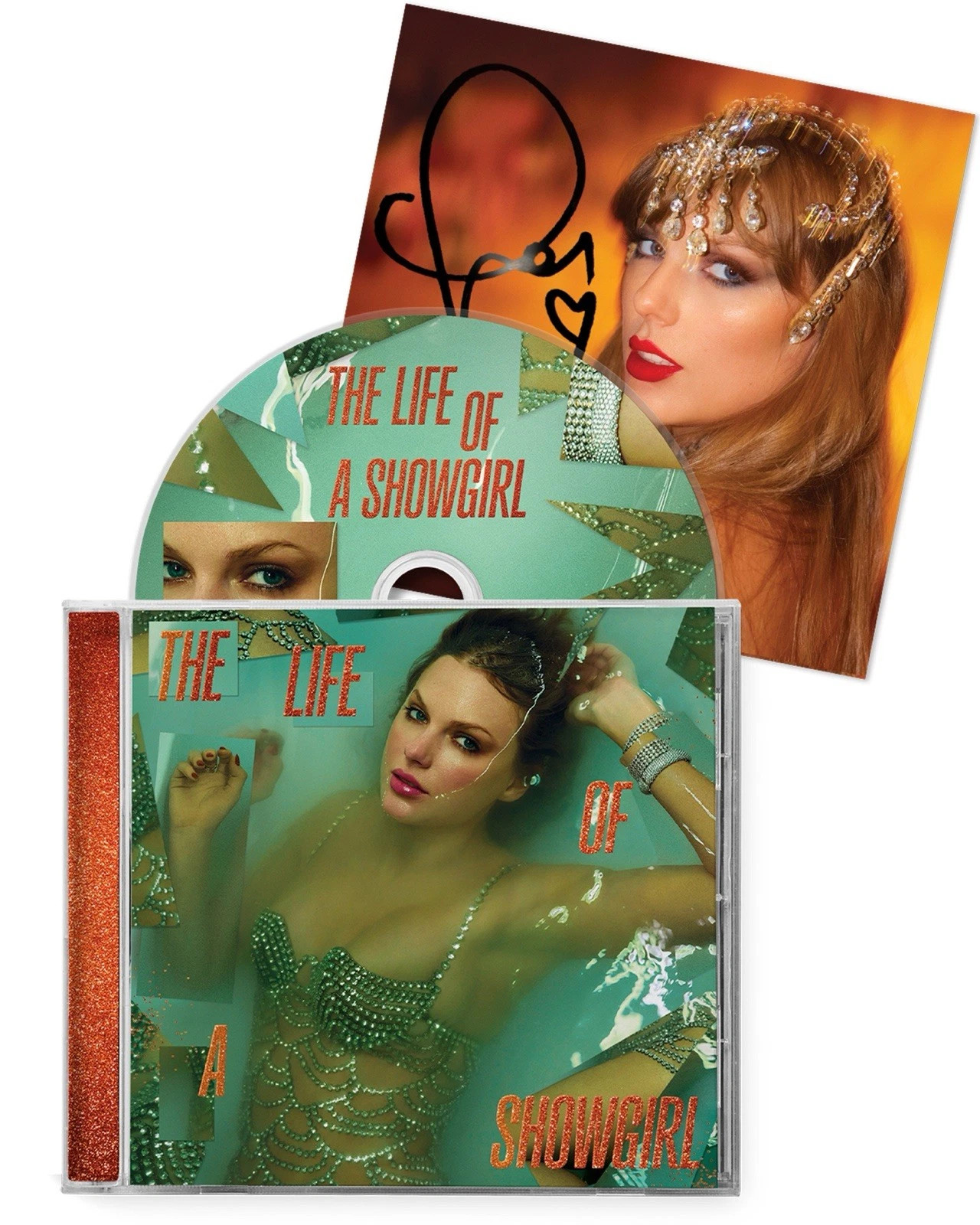 Presale--Taylor Swift The Life of a Showgirl CD + Hand Signed Photo 1 SHIPPED