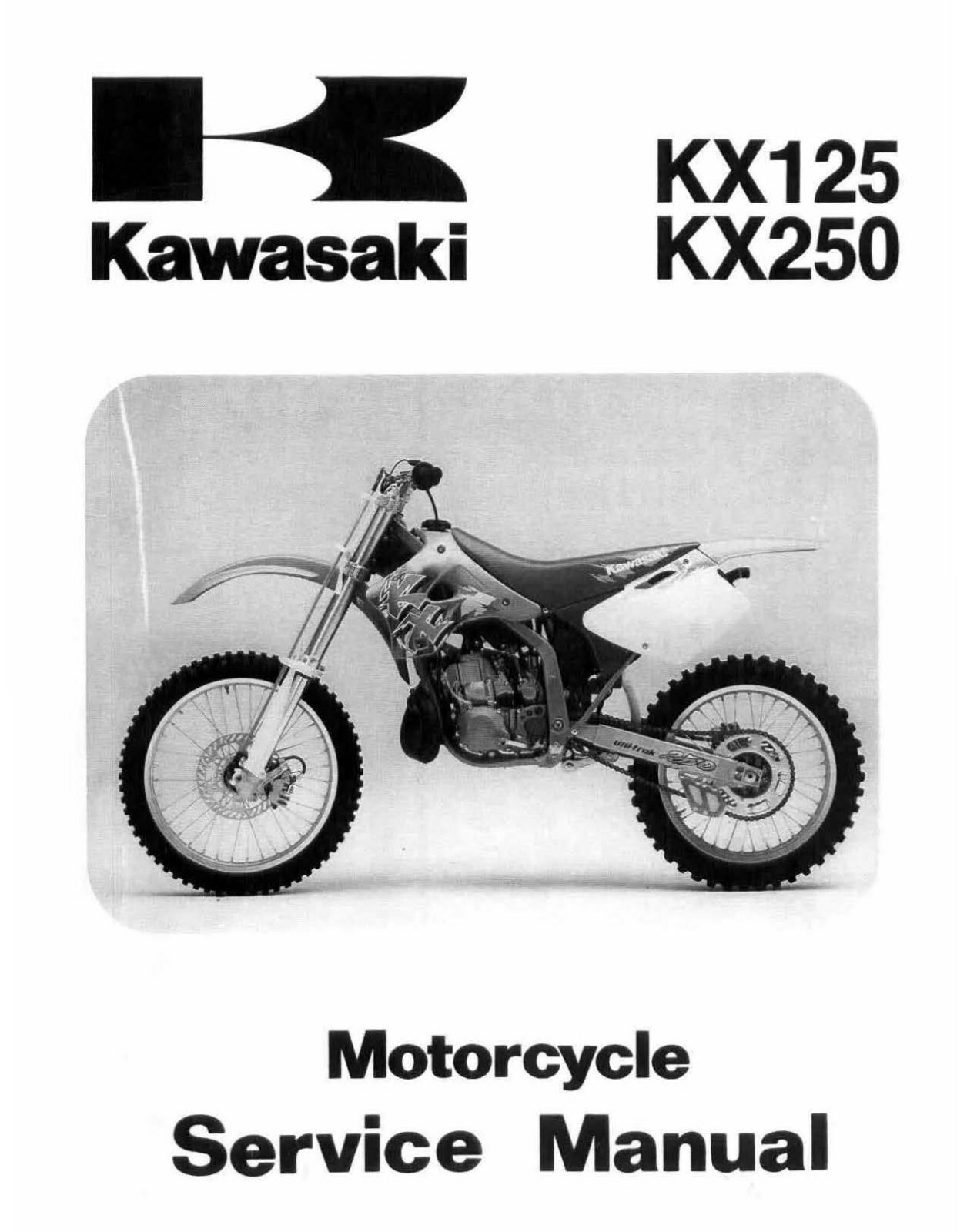Kawasaki service workshop shop manual book 1998 KX250