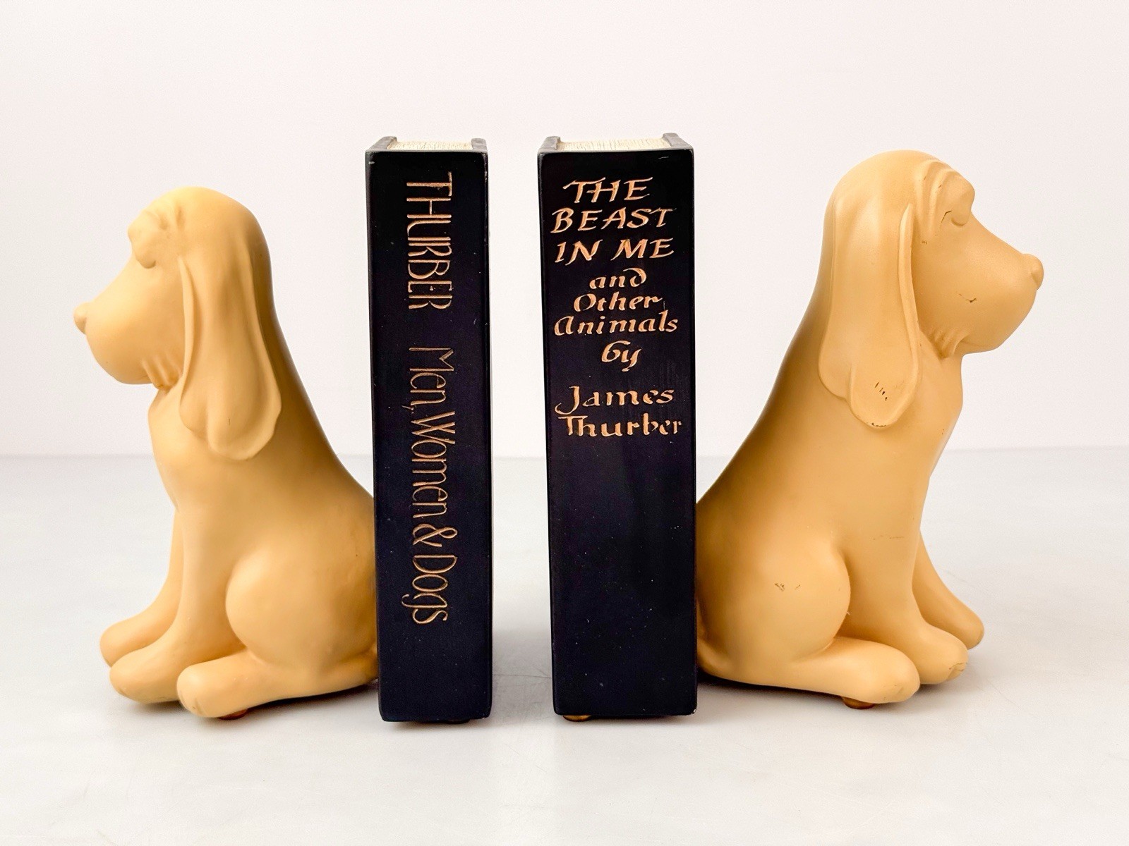 Vintage Levenger James Thurber Designed Dog Bookends Rare Collectors Hound