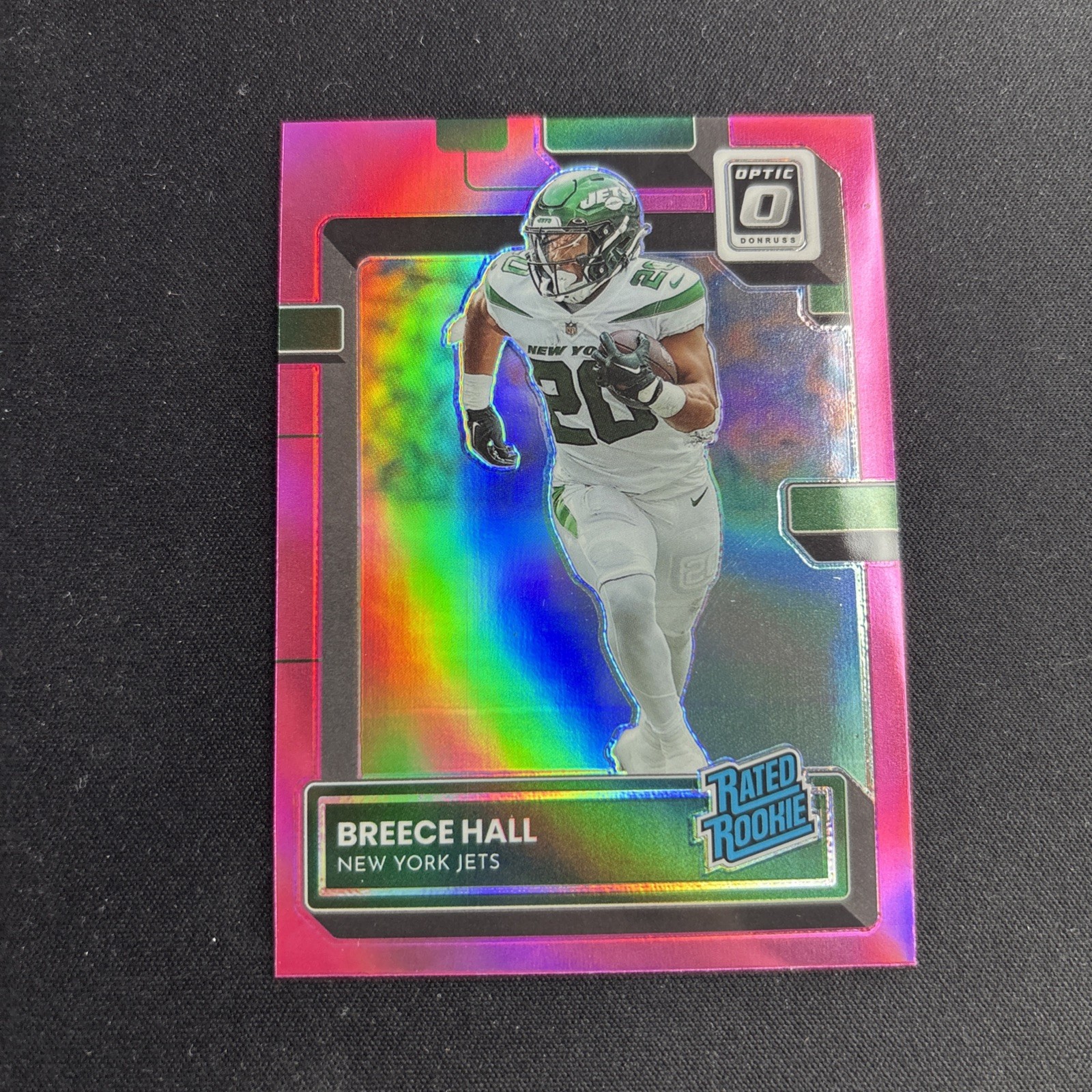 2022 Panini Donruss Optic - Rated Rookie Breece Hall #214 Pink Prizm (RC)