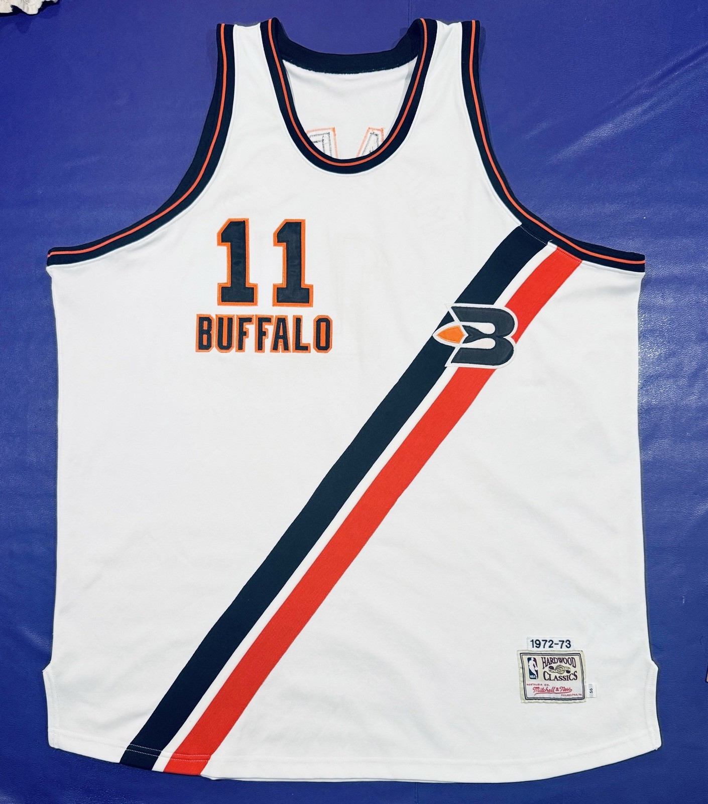 Authentic 1972-1973 Bob McAdoo #11 Buffalo Braves MITCHELL & NESS JERSEY 56 Authentic 1972-1973 Bob McAdoo #11 Buffalo Braves MITCHELL & NESS JERSEY 56