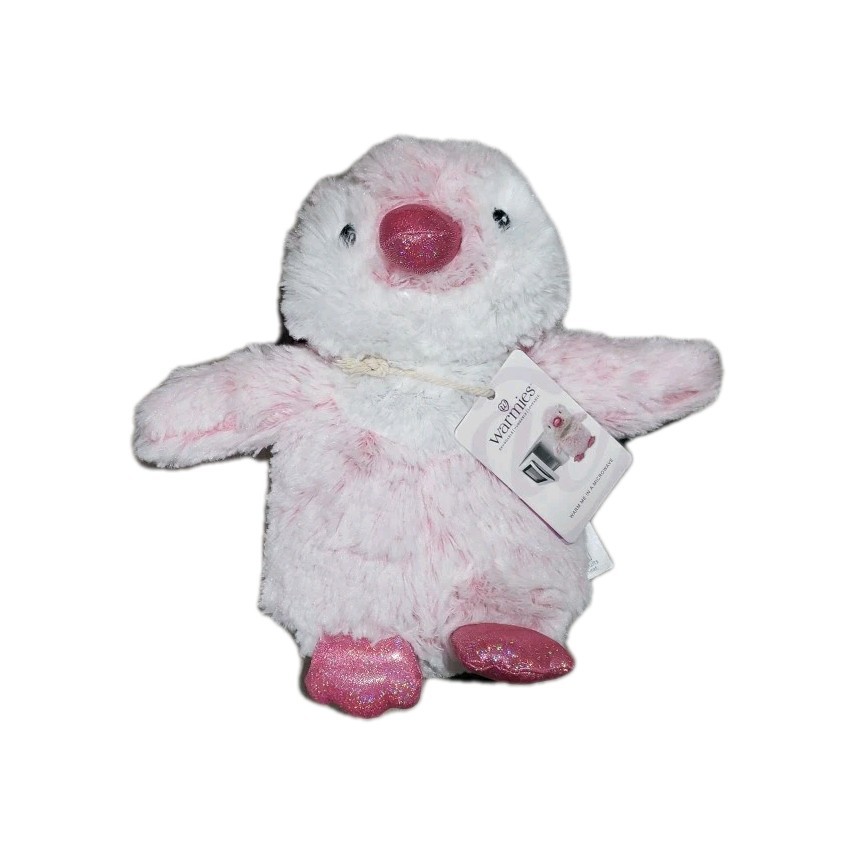 Warmies Cozy Plush - Pink Penguin Large Therapy Microwavable Heatable Toy