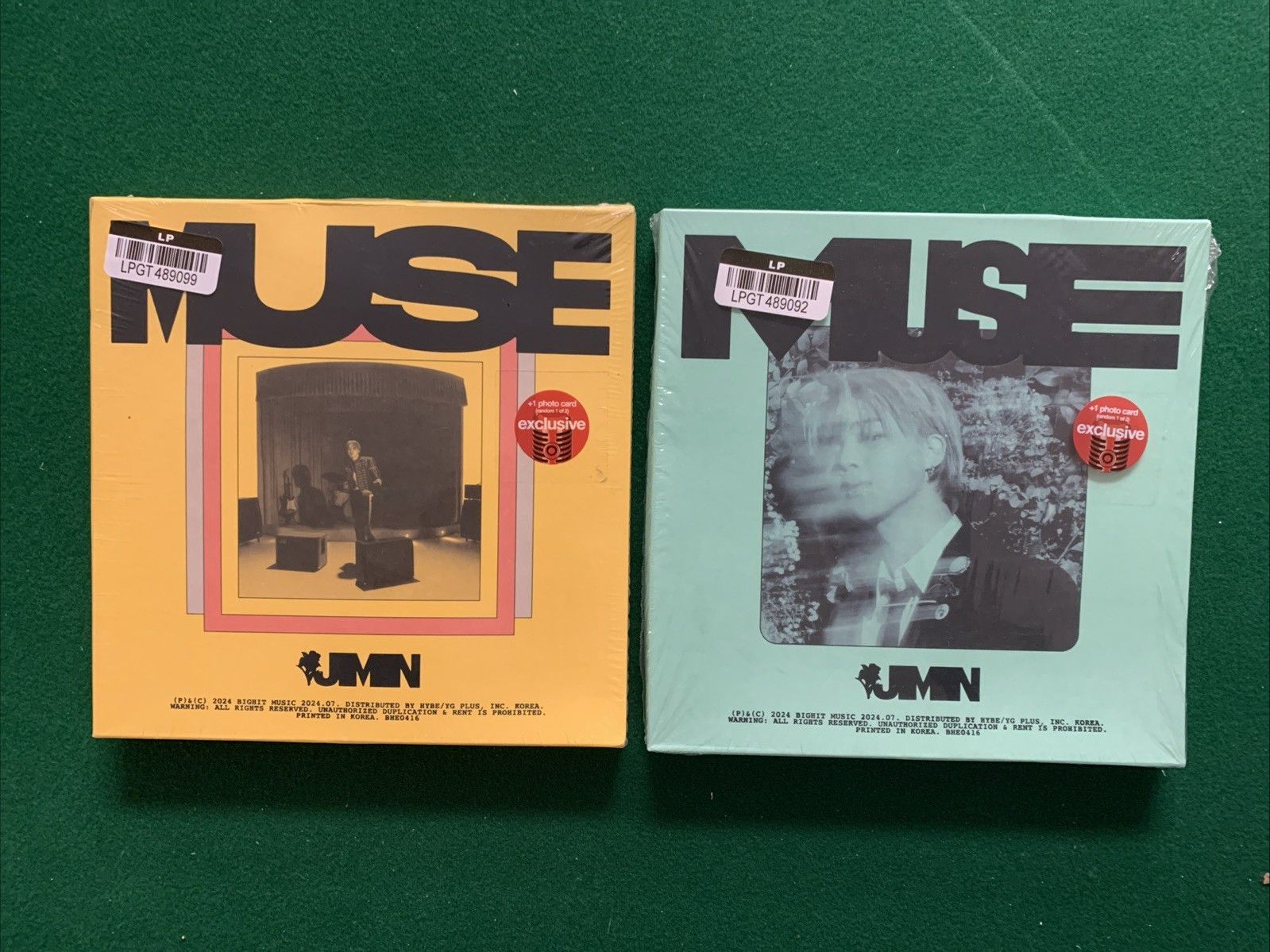 Two (2) Jimin MUSE CD Albums w/ Boxes, Papers, Photos.... Two (2) Jimin MUSE CD Albums w/ Boxes, Papers, Photos....