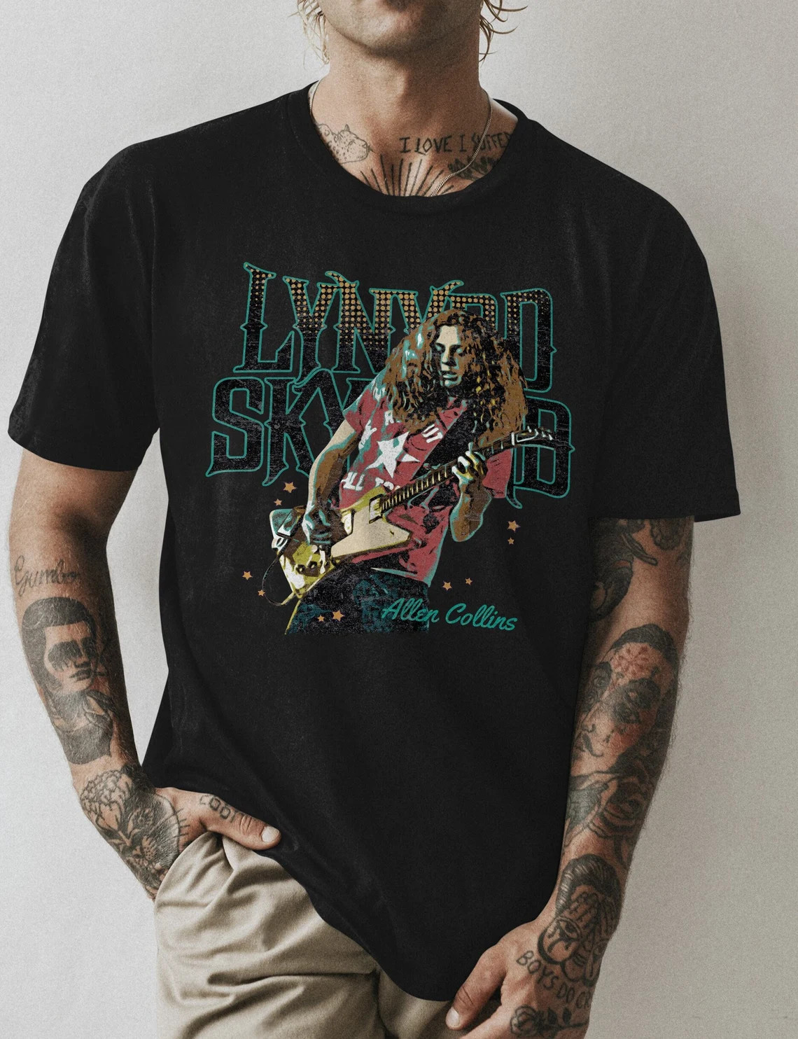 Allen Collins shirt, Lynyrd Skynyrd band music gift