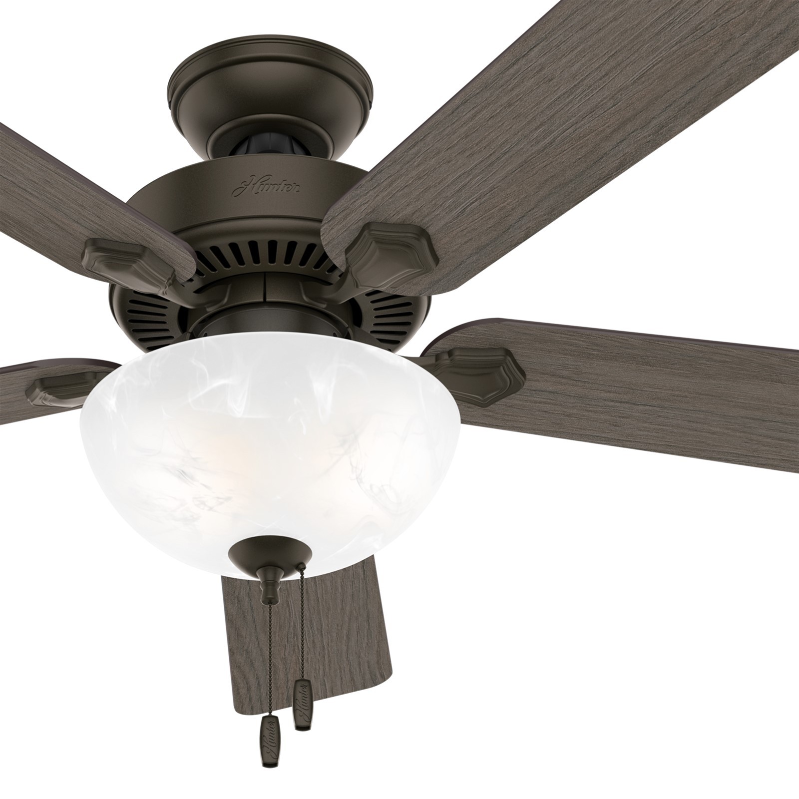 Hunter Fan 52 inch New Bronze Indoor Ceiling Fan with Pull Chain and Light