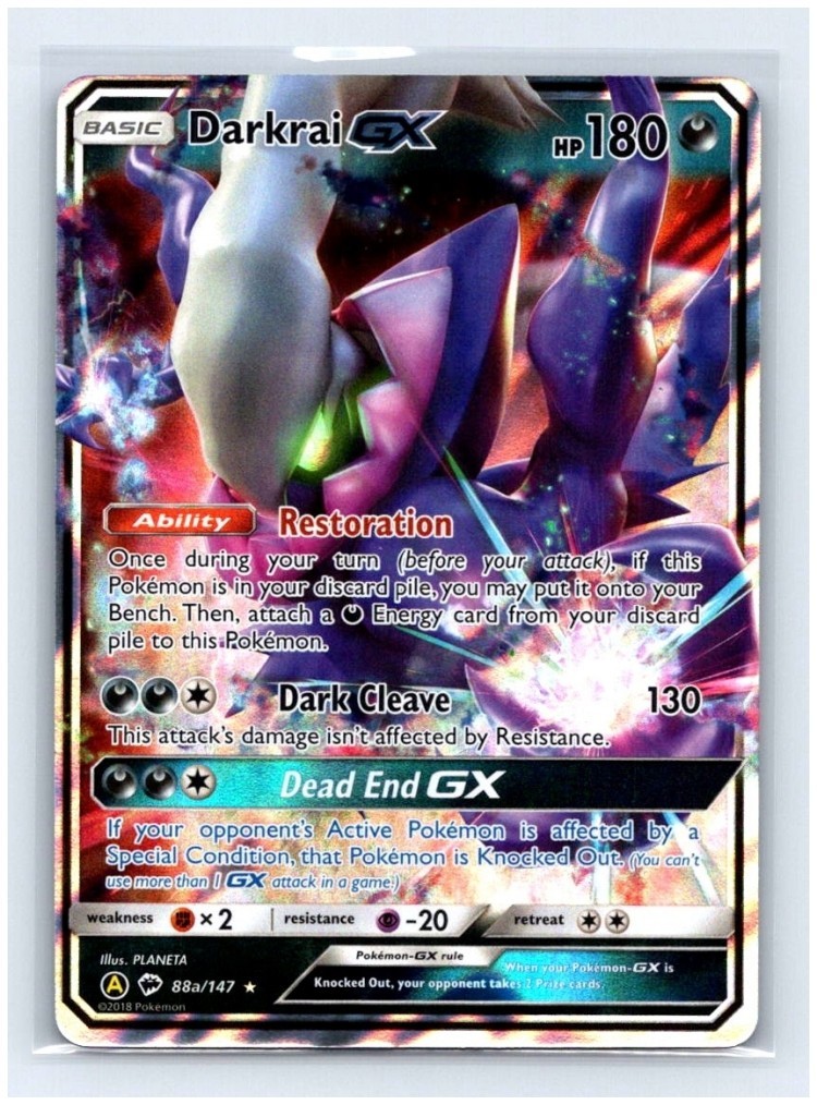 2018 Pokemon Burning Shadows Darkrai GX 88a/147 (NM) Alternate Art Promo Holo EN 2018 Pokemon Burning Shadows Darkrai GX 88a/147 (NM) Alternate Art Promo Holo EN