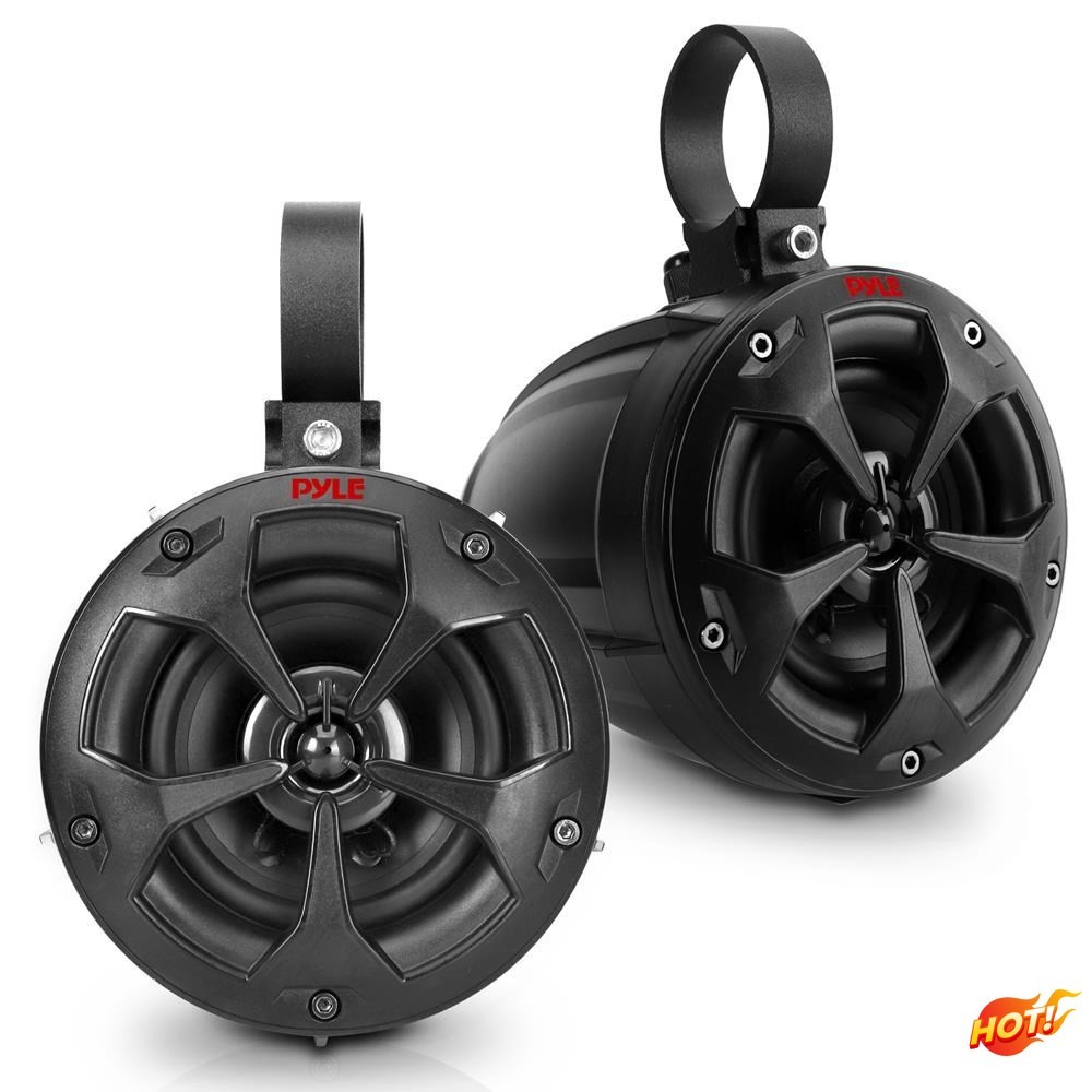 Pyle 2-Way Dual 800W 4-Inch Marine Waterproof Off-Road Speakers for ATV UTV Jeep