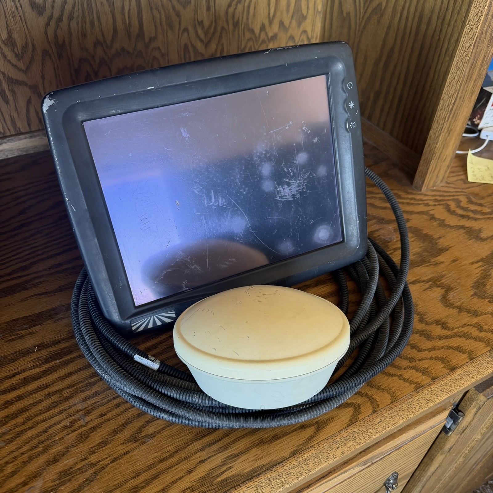 Used CNH/Trimble FM-1000 (FmX) GPS display with AG25 antenna RTK unlocked 