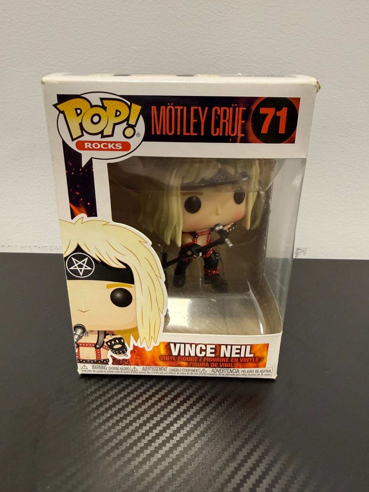 2018 Funko POP Rocks MISB #71 Motley Crue Vince Neil Vinyl Figure