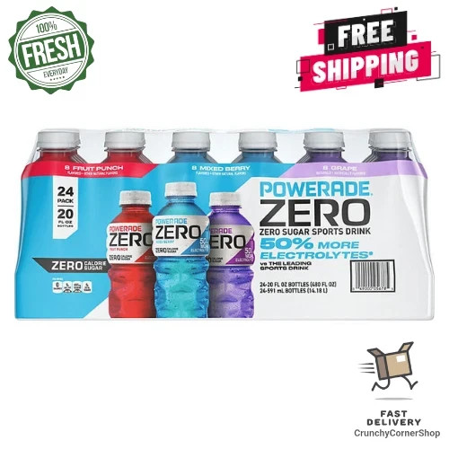 POWERADE ZERO Variety Pack Sports Drink, 20 fl. oz., 24 pk. - 