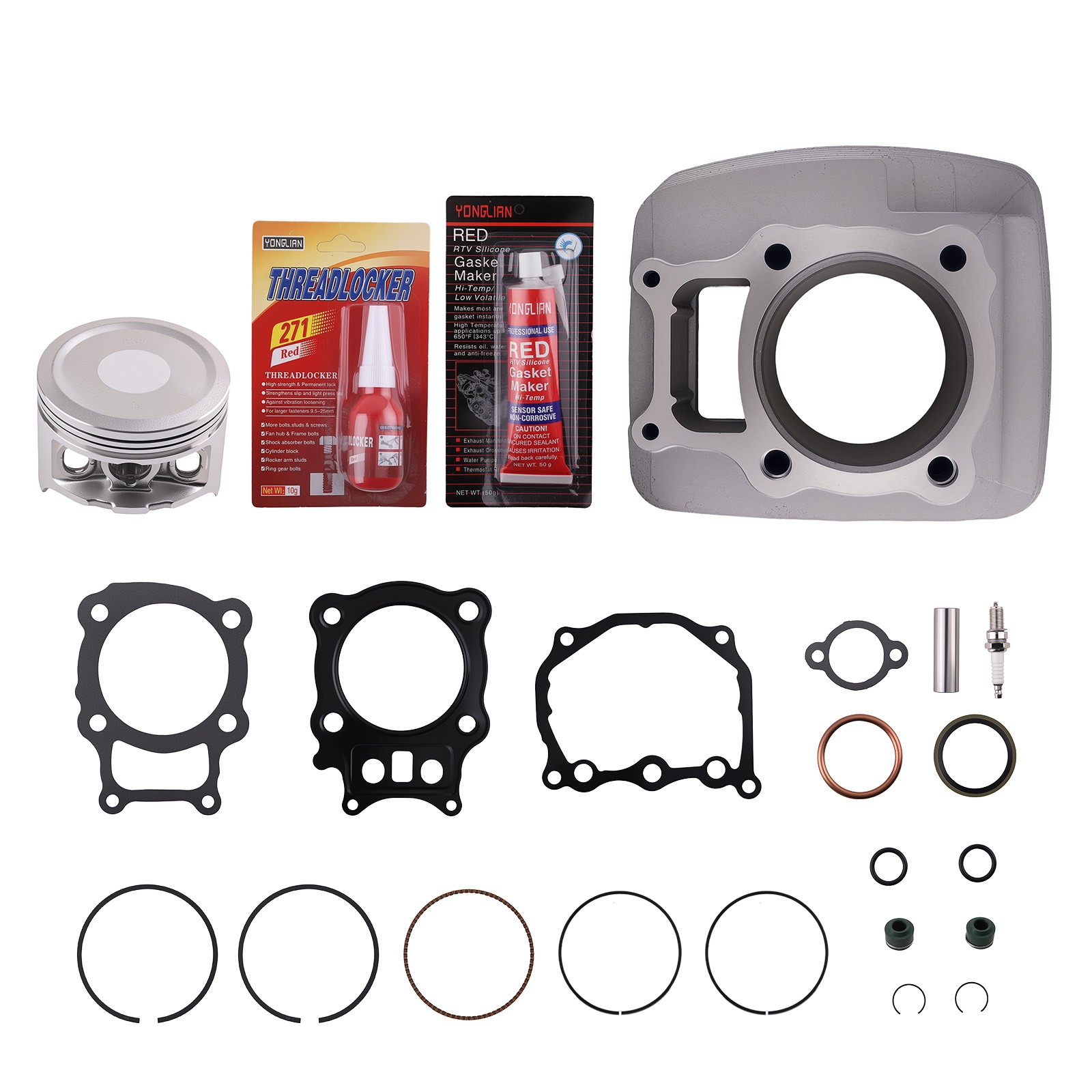 Cylinder Piston Gasket Jug Top End Rebuild Kit For Honda Rancher TRX350 00-06