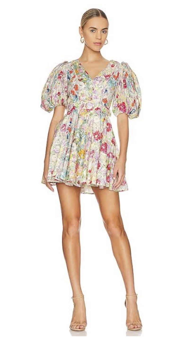 ZIMMERMANN Dress Clover Panelled Mini, size 0/ AU 8, Short Spliced Floral ZIMMERMANN Dress Clover Panelled Mini, size 0/ AU 8, Short Spliced Floral