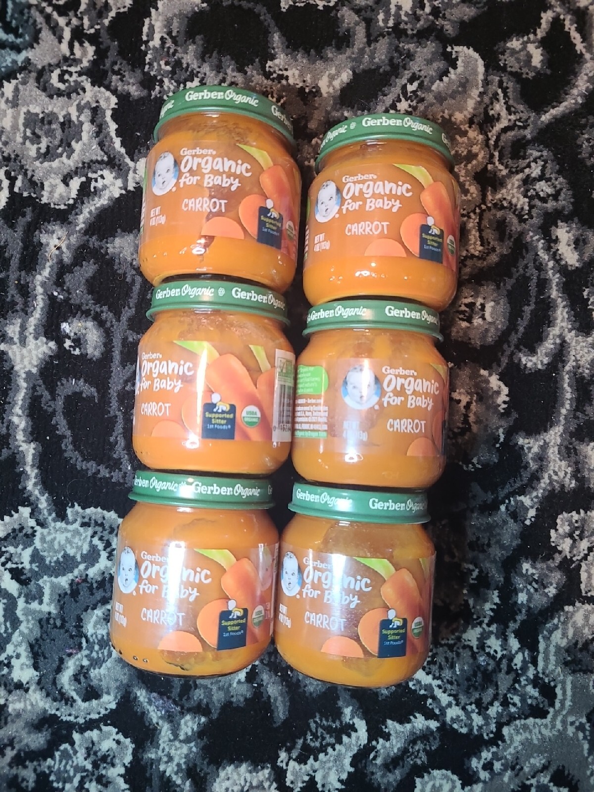 Gerber 1St Foods Organic for Baby Food, Carrot 4 Oz Jar ( 6 Pack)