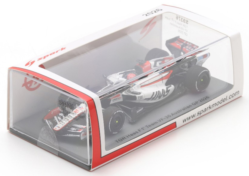 Spark Haas - Esteban Ocon - 2026 Australian GP 1:43 Scale Diecast F1 Car S9376
