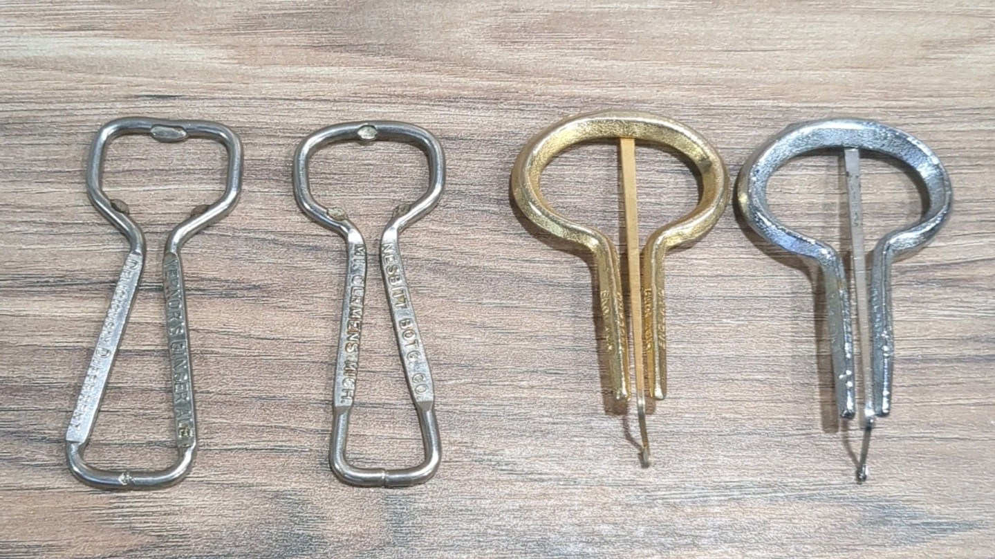 Lot 4VTG 2 Antiq Jaw Harp 2 Advertising Bottle Opener Lot Vernors Ginger Nesbitt