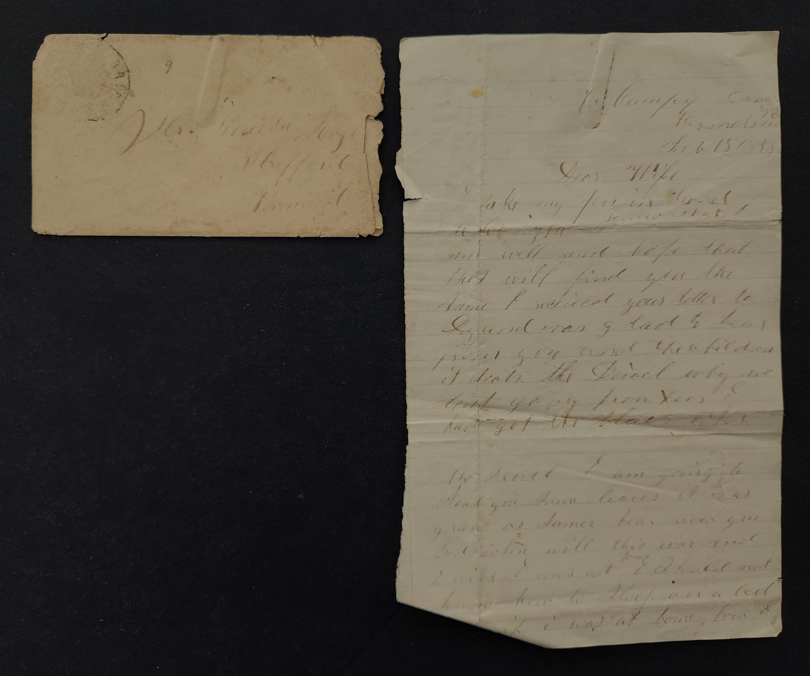 1863 antique CIVIL WAR SOLDIER LETTER alexandria va WILLIAM ROGERS wife 