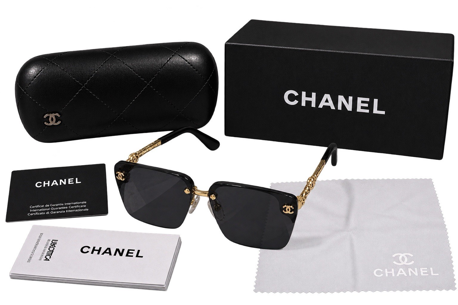 CHANEL SUNGLASSES BLACK WHITE FRAME 100% AUTHENTIC CLASSIC 6056 OVERSIZED SHIELD CHANEL SUNGLASSES BLACK WHITE FRAME 100% AUTHENTIC CLASSIC 6056 OVERSIZED SHIELD