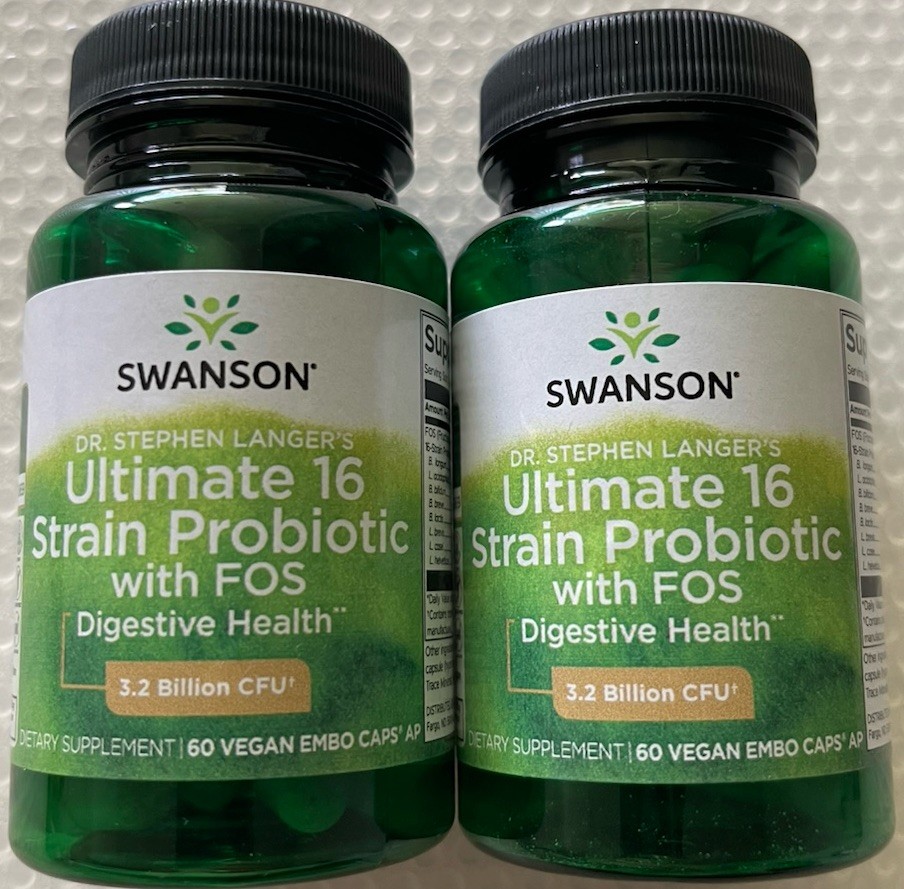 2 Pack Stephen Langer\'s Ultimate 16 Strain Probiotic & Prebiotic 120 Caps (2x60)