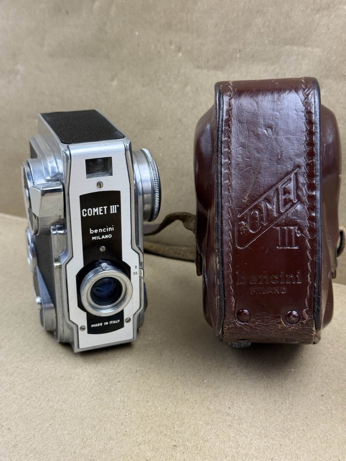 Vintage Bencini Comet III 127 Film Camera 4x4 made in Italy