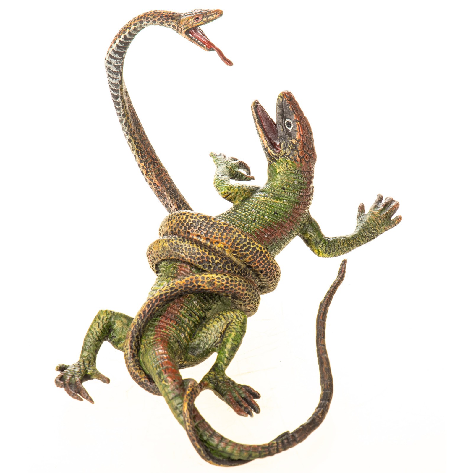 Sculpture bronze snake and lizard Vienna style after Franz Bergman