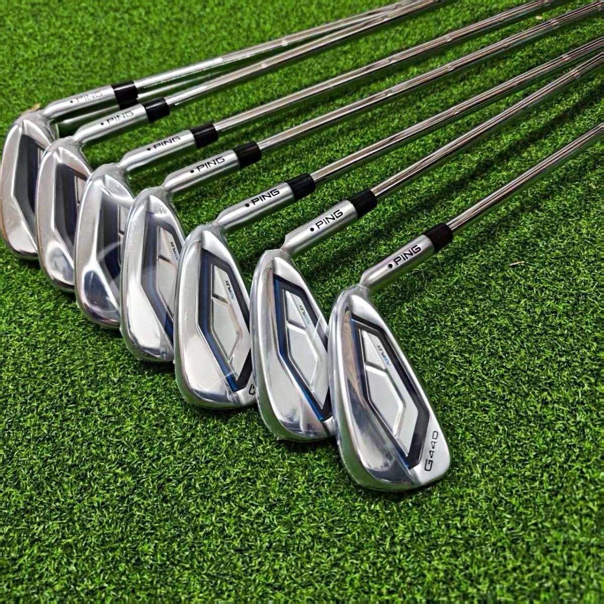 PING G430 Iron Set 4-U (8 Clubs) Stiff Steel Shafts RH Silver Blue PING G430 Iron Set 4-U (8 Clubs) Stiff Steel Shafts RH Silver Blue