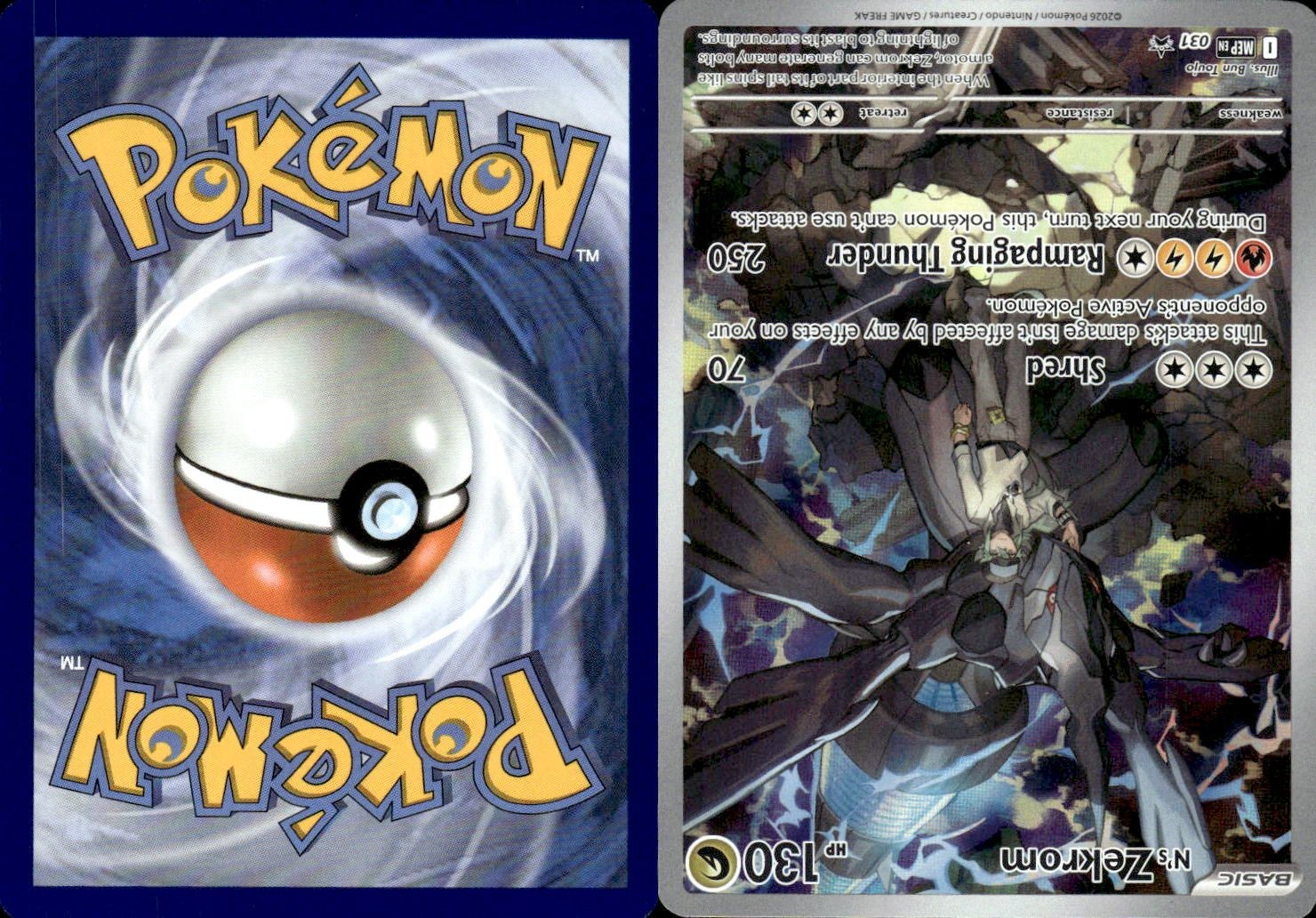Pokemon N\'s Zekrom Promo 031 ME: Mega Evolution Promo Holofoil NM