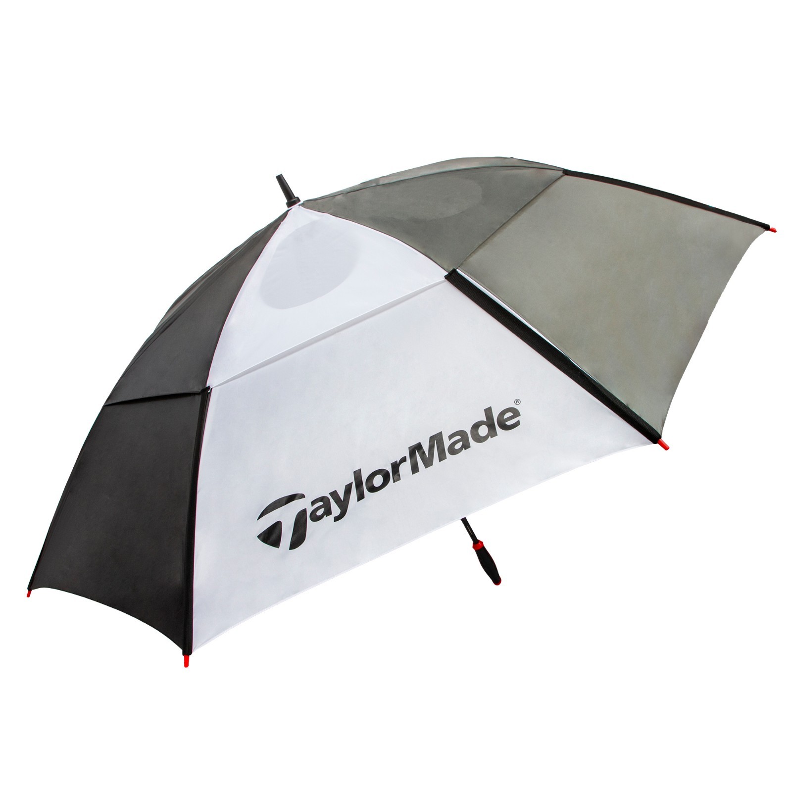Taylormade 68-Inch Auto Open Vented Golf Umbrella, Black/White Taylormade 68-Inch Auto Open Vented Golf Umbrella, Black/White