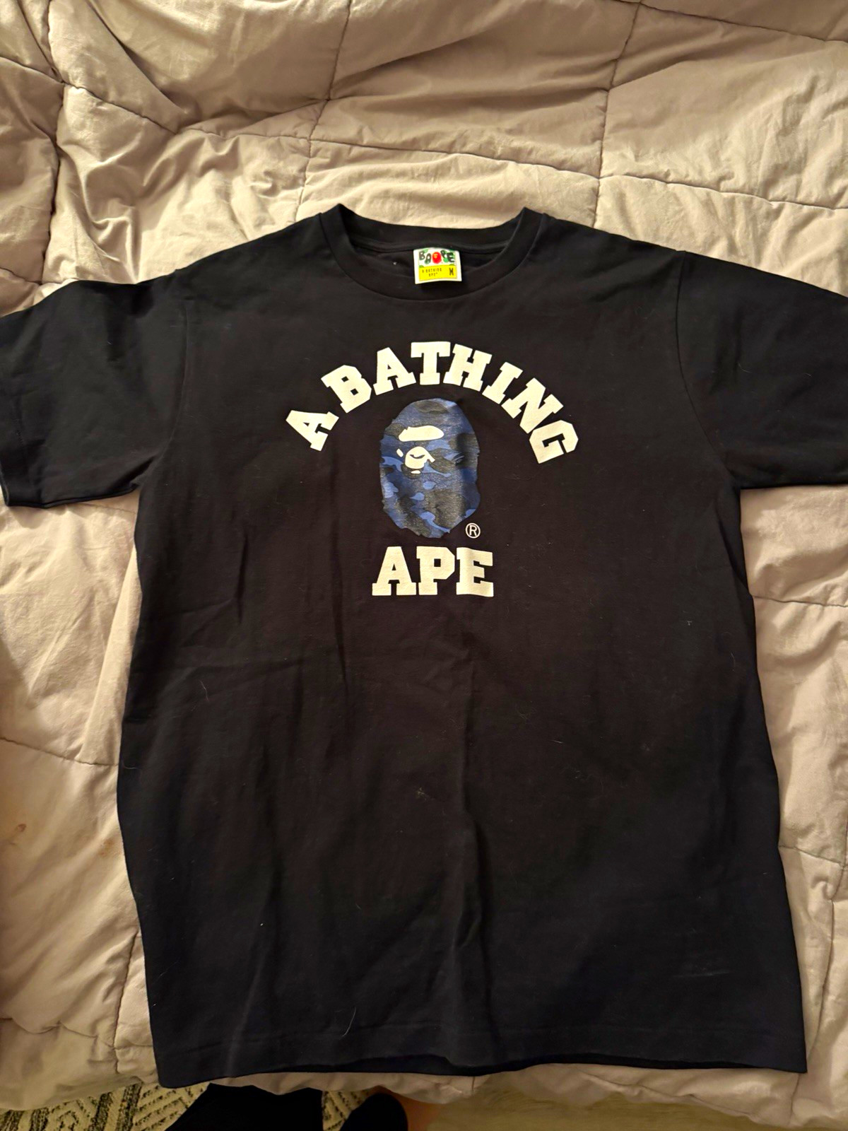 A Bathing Ape BAPE Men’s Black Graphic Logo Ape Head Crew Neck T-Shirt M A Bathing Ape BAPE Men’s Black Graphic Logo Ape Head Crew Neck T-Shirt M
