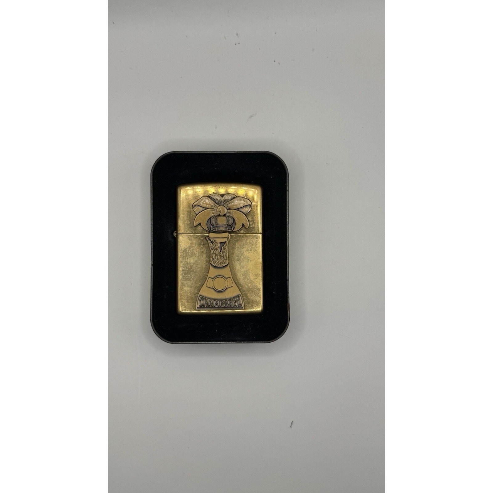 Champagne Bottle Surprise Zippo lighter Vintage 1998 New In Box