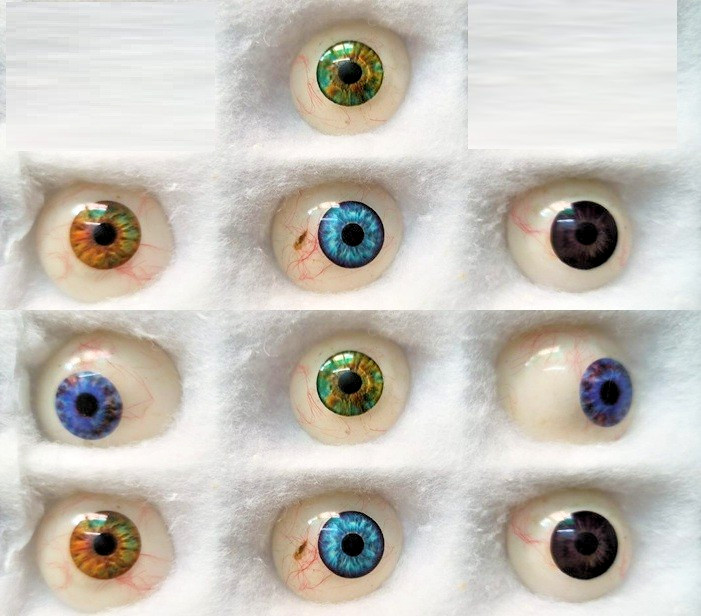 10PC HUMAN REALISTIC MIX SHADE ARTIFICIAL PROSTHETIC EYE ACRYLIC