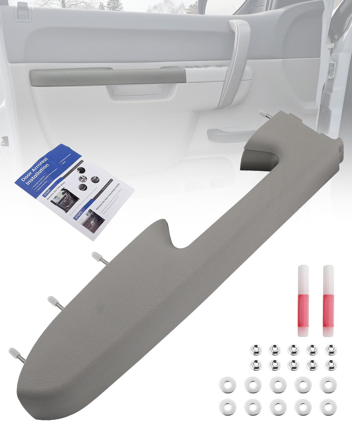 22818467 Front Left Driver Side Armrest Kit For Chevy Silverado 1500 2010-2012