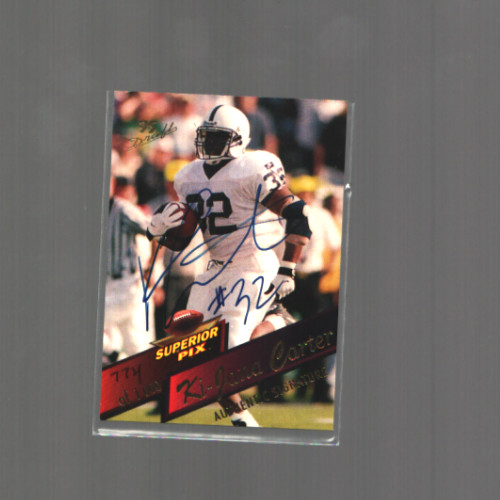 1995 Superior Pix - Ki-Jana Carter #1 Autographs /1000 (AU, RC) 1995 Superior Pix - Ki-Jana Carter #1 Autographs /1000 (AU, RC)