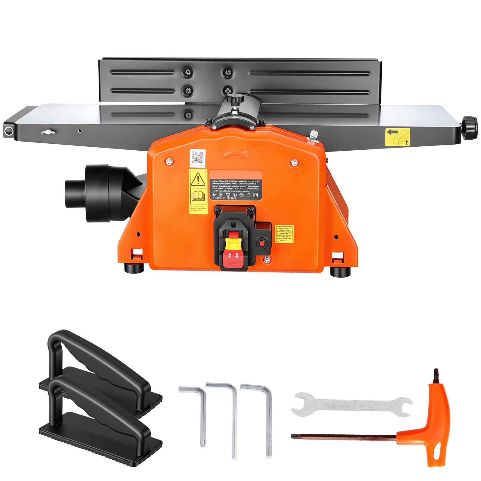 Uimoso 8-Inch Spiral Benchtop Jointer with Extendable Table, 8500 RPM