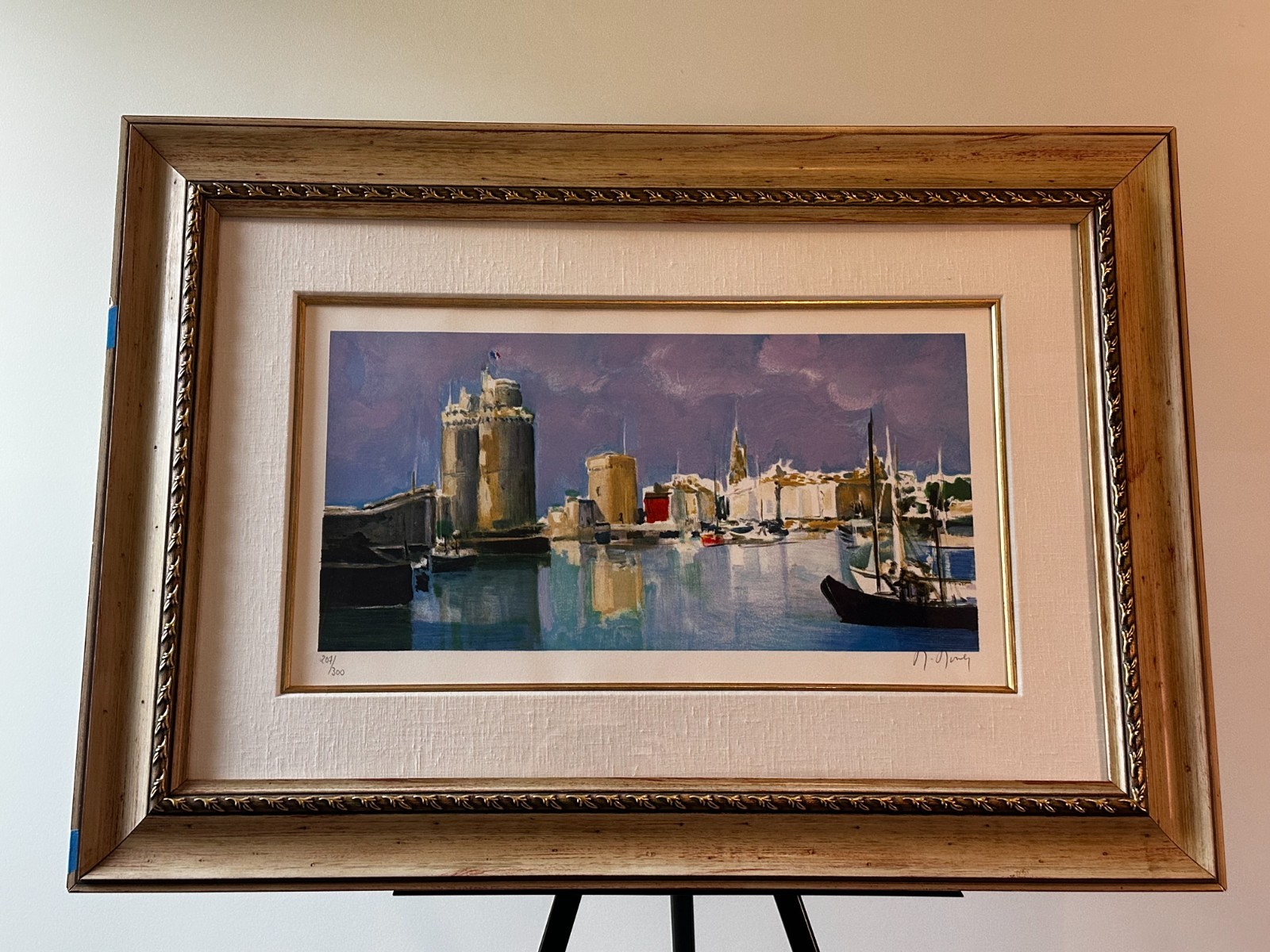 Marcel Mouly Les Tours de la Rochelle Original Lithograph French Modern Art